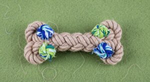 Completed eco-friendly dog toy