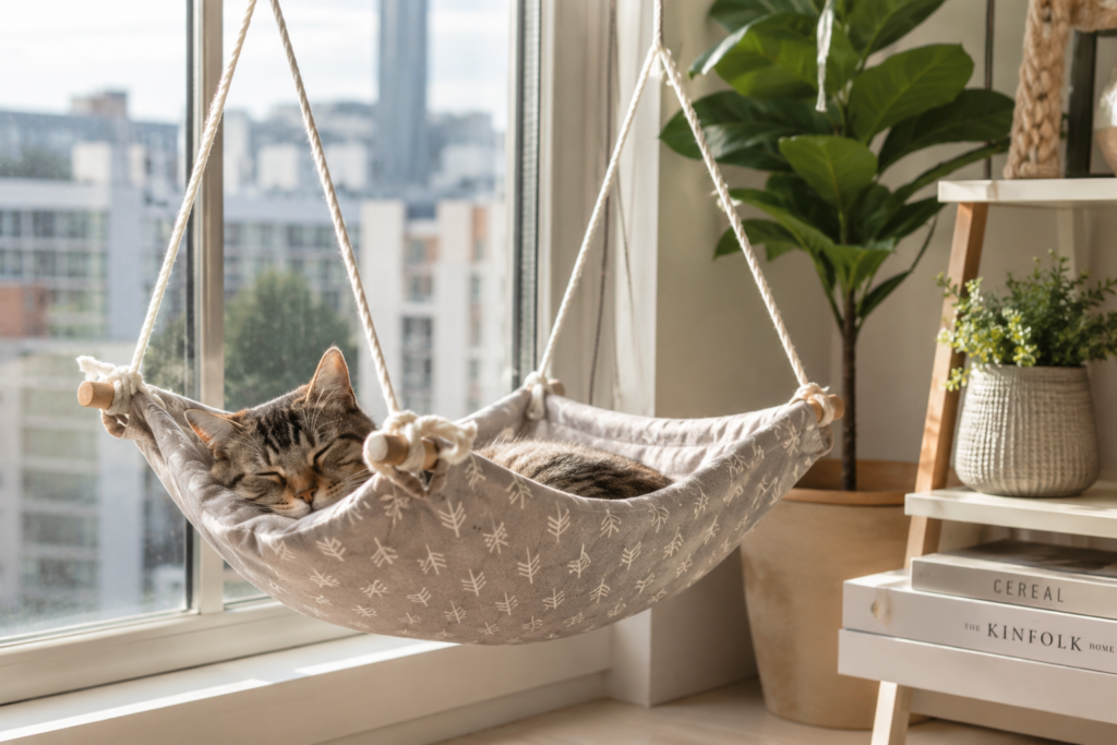 How To Sew A Hanging Cat Hammock For Small Spaces