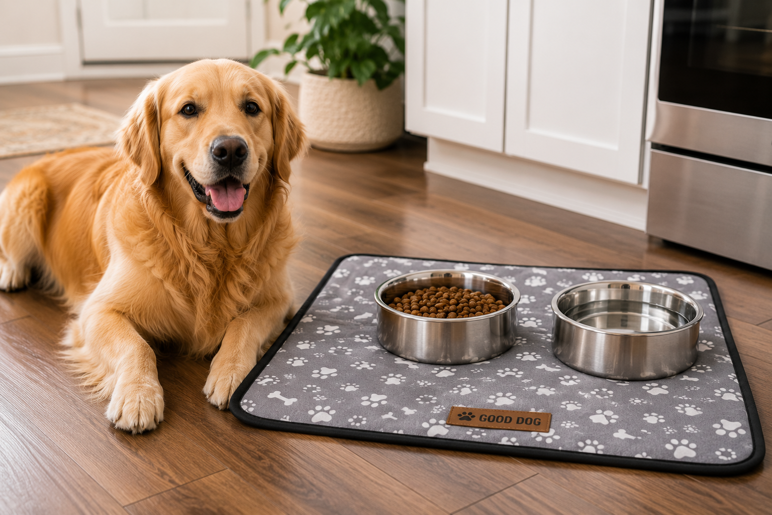 How To Sew A Waterproof Dog Bowl Mat That Keeps Floors Clean