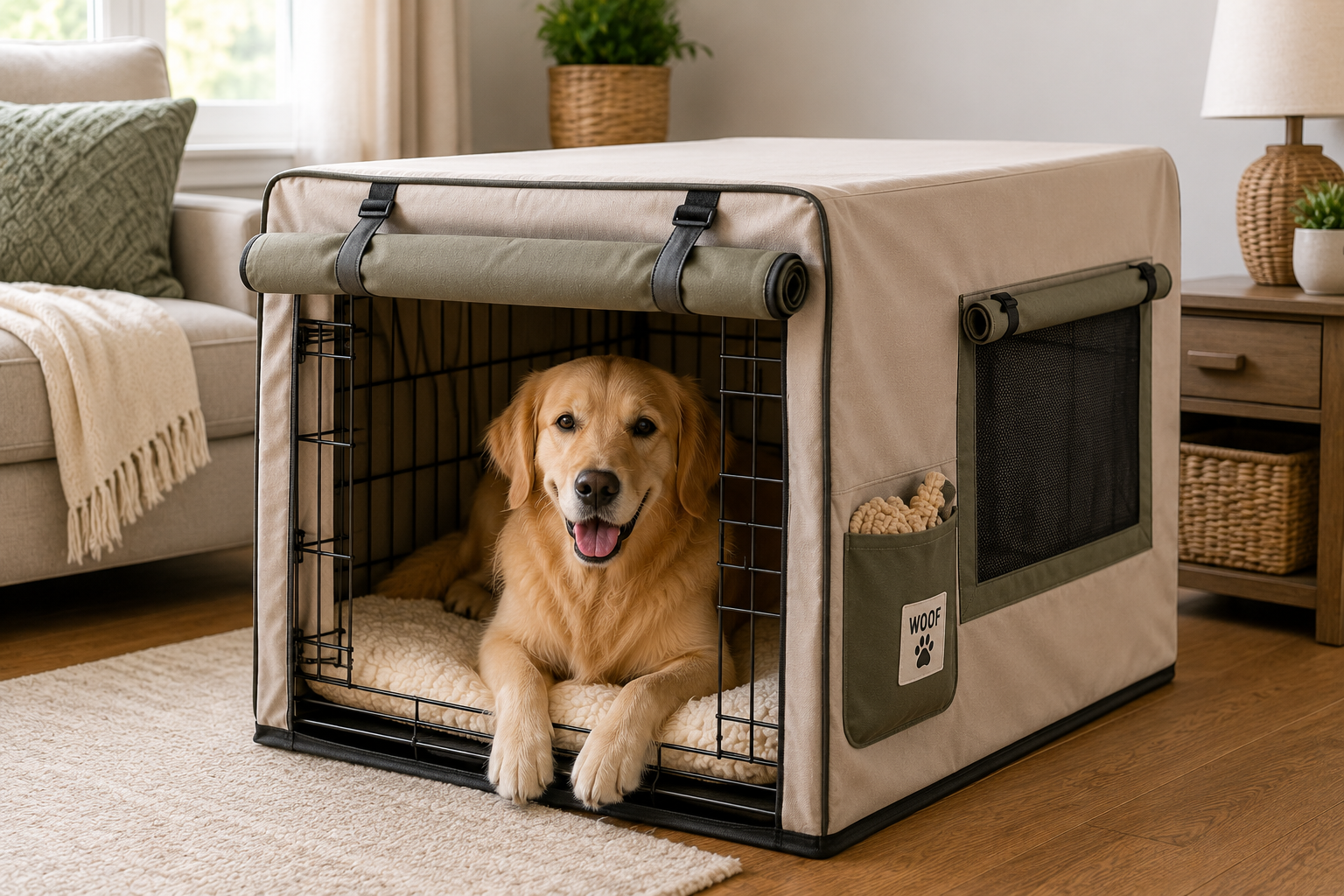 How To Sew A Washable Dog Crate Cover With Ventilation